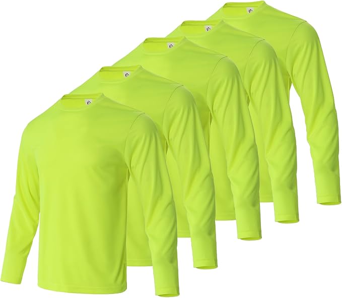 Mens Long Sleeve T-Shirts Casual Crew Neck Tee Shirt Summer Soft Running Swimming Cycling Fishing Tops