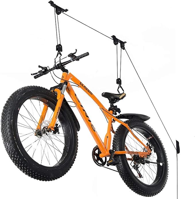 Wallmaster Bike Rack for Garage 2-Pack Bike Hooks Bike Hanger Wall Mount & Bike Ceiling Lift Hoist Hanger Storage Rack