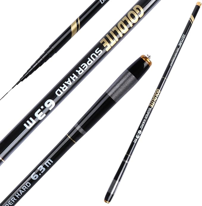 Goture Telescopic Tenkara Fishing RodPortable Hand Fishing Poles 12-24Ft | Reinforced ultralight blank resists cracking on hard runs; ideal all-round length for stream, pond & lake bank fishing