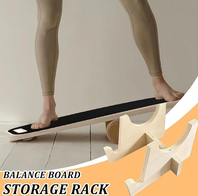 Balance Board trainer for Adults Kids，Hockey snowboard wobble board，450Lbs remarkable core trainer made of wood/Less Plastic