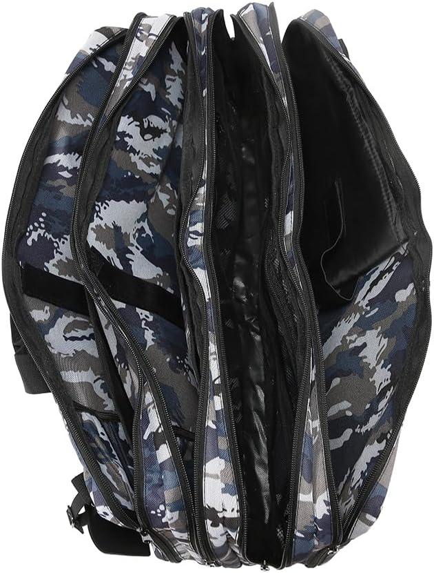 EVERPRIDE New 4 Section CAMO Professional Knife Bag for Chefs Hunting Fishing Camping Holds 20 Knives 4 Storage Compartments with Shoulder Strap Laptop/Tablet Padded Slot - Knives Not Included