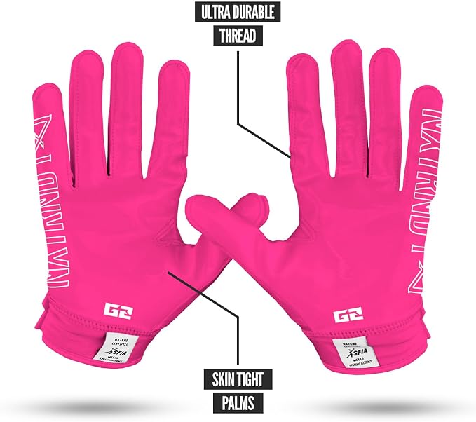 Nxtrnd G2 Pro Football Gloves, Men's Ultra Sticky Elite Receiver Gloves