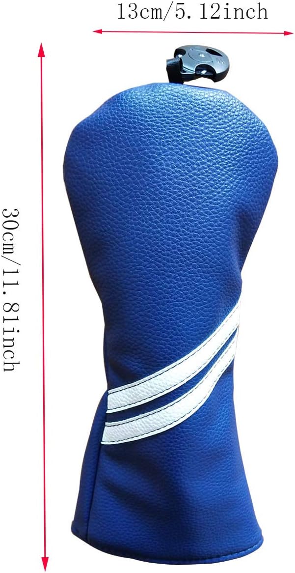 3pcs Navy Blue Golf Wood Club Headcovers 135 for Driver Fairway Wood Golf Head Covers Set