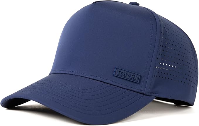 TOP-EX Performance Baseball Hat for Men Water Resistant Golf Cap Running Cooling Snapback Laser Perforated