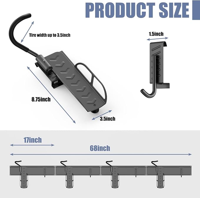 WALMANN Wall Mounted Swivel Bike Rack