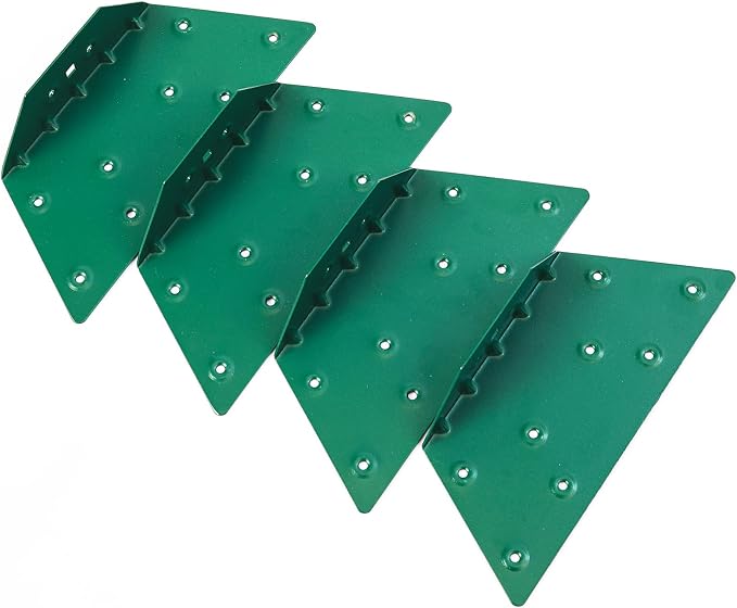 4 Pcs EZ Frame Brackets Accessories, A-Frame Brackets for Wooden Swing Set Beam, High Strength Support Fitting, Green