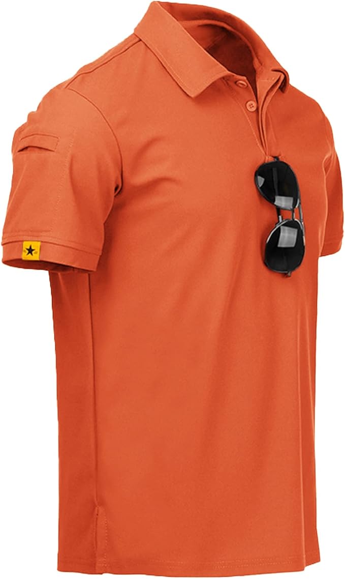 ZITY Mens Polo Shirt Short Sleeve Sports Tactical T-Shirt Athletic Golf Polos Daily Casual Stylish Collared Shirts for Men