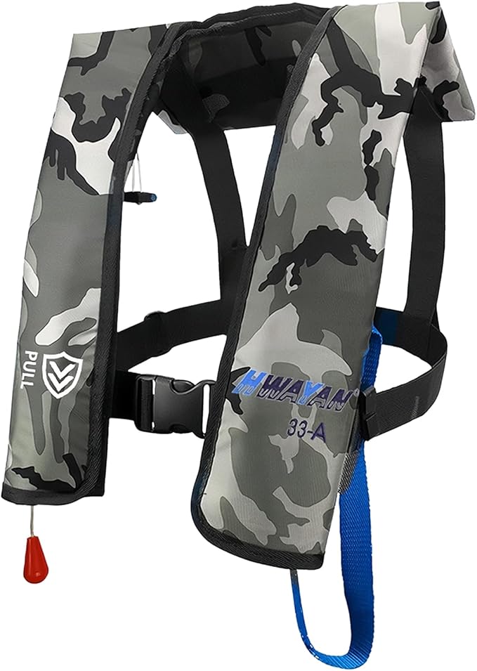 Automatic Inflatable Life Jacket | Inflatable PFD Jackets for Adults|Kayak Life Vest | for Outdoor Water Sports | Fishing Sailing | Jet Skiing | Supports up to 330 lbs