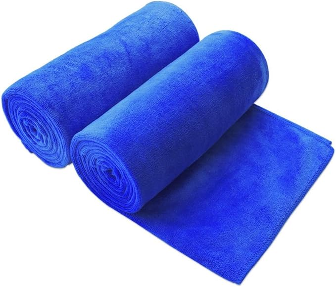 JML Microfiber Bath Sheet Towels, 2 Pack, 40" x 80", Extra Large Bath Towel for Adult,Super Absorbent, Fast Drying, Soft for Body, Shower,Sauna,Yoga,Sport, Fitness,Gym, Dark Blue