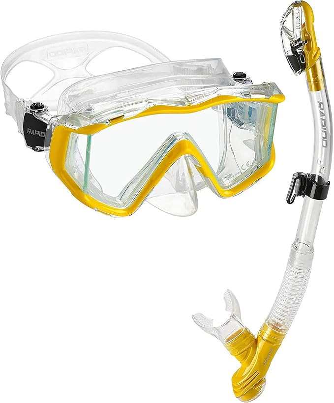 Rapido Clareza Three Lens Mask and Snorkel Combo
