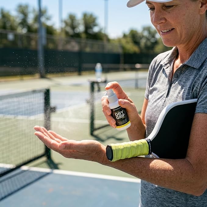 Hesacore Instant Dry Grip Spray | Fast-Drying, Non-Sticky Formula | Creates a Dry Hand Feel for Pickleball & Racquet Sports
