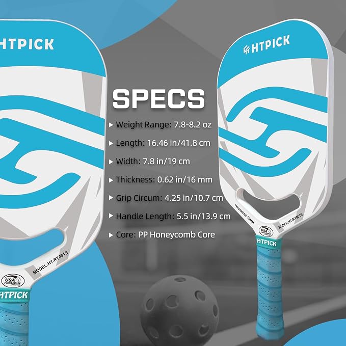 Pickleball Paddles | T700 Carbon Fiber Pickleball Paddle with Aero Throat | Hot-Press Moulding | 16mm Polymer Core | Specifically Engineered for Swing Speed and Manoeuvrability
