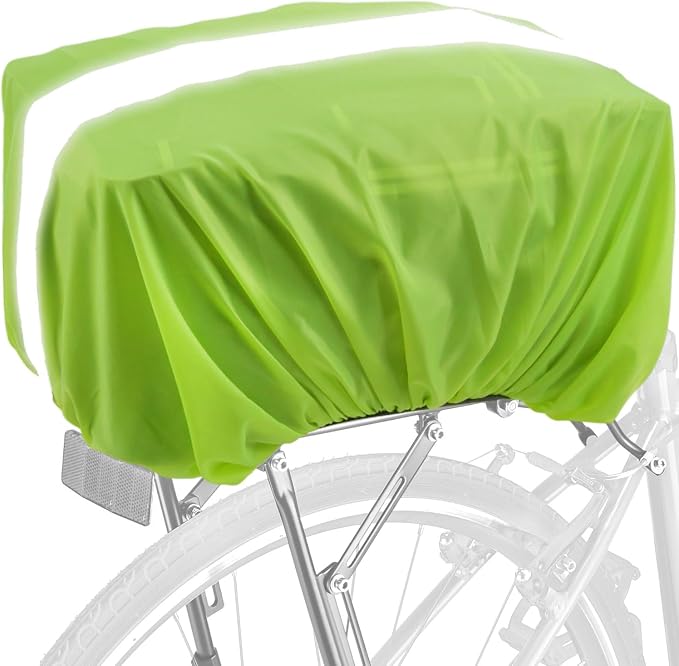 20L Bike Basket Cover Waterproof Bicycle Basket Cover with Reflective Strip Green