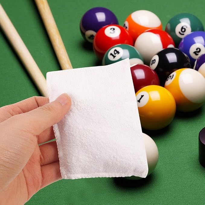 DOITOOL 4 Pcs Billiards Talc Powder Bag Pool Hand Chalk Talcum Powder Bag for Dry Hands Grip Control Snooker Cue Glide Smooth Stroke, Bowling Pool Cue Accessories for Professional Stable Play