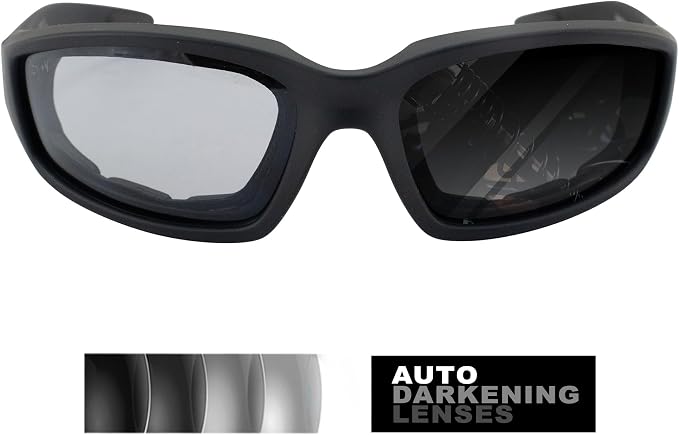 Global Vision Eyewear Men's Kickback 24 Sunglasses with Photochromic Color Changing Lenses
