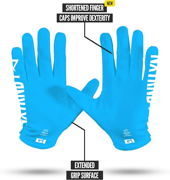 Nxtrnd G1 Pro Men's Football Gloves, Adult Sticky Receiver Gloves