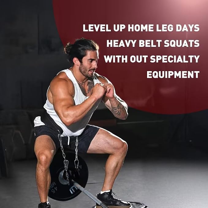 Home Gym Clips - Load Dumbbells on Barbells, Convert to Landmine Attachment, T-Bar Row & Dip Belt Hook | Multi-Functional Weightlifting Clamps for Barbell, Functional Training & Home Gym Equipment