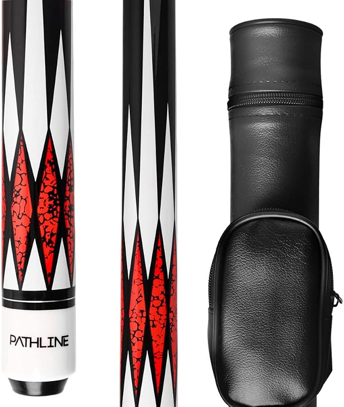 PLN Pool Cue Kit - 58 inch Canadian Maple Billiard Pool Stick and Hard Case