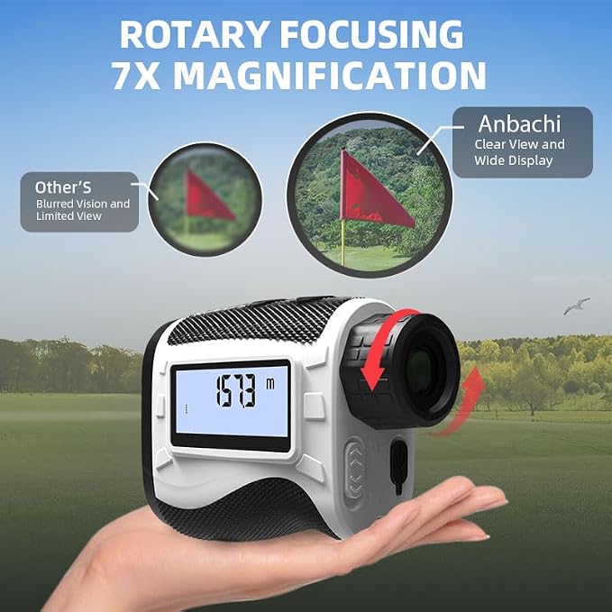 Hunting rangefinder/Golf Rangefinder with LCD Display, 1200/1000 Yard,Portable,Slope Compensation, Flag Locking