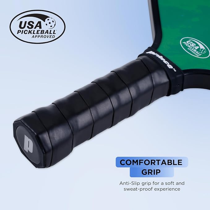 Prince - Pickleball Set for 6 Players with Paddles, Precision Engineered Pickleball Balls with 40 Holes Pattern, Ideal for Sports Enthusiasts