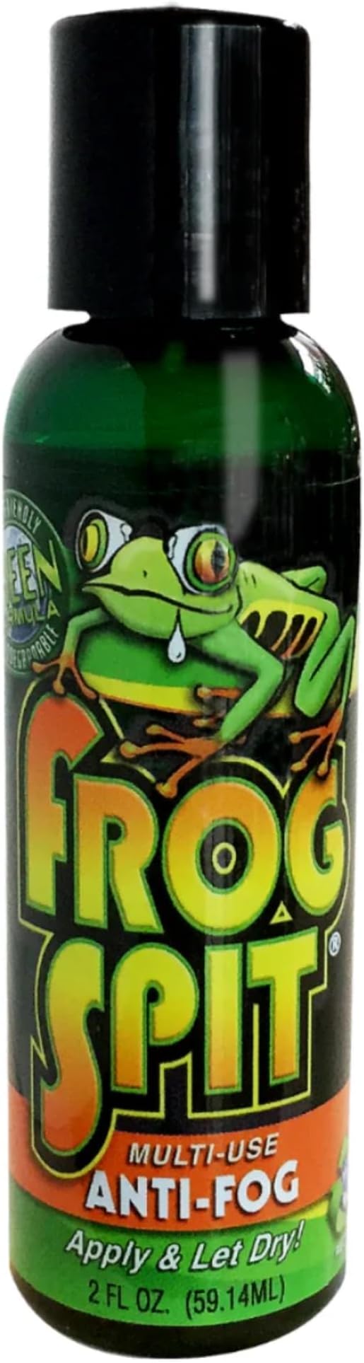 FROG SPIT Anti-Fog Concentrate | 2 oz. Bottle of Anti-Fog Solution | Anti Fog for Glasses, Goggles, Face Masks, Helmet Face Shields
