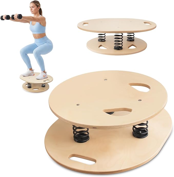 Balance Board & Wobble Board with Spring System, Proprioception Trainer for Physical Therapy, Rehabilitation, Posture & Coordination, Balance Board for Adults, Seniors & Kids