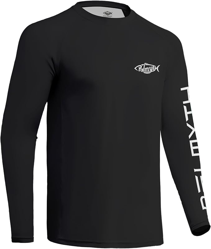 Palmyth Fishing Shirts for Men Long Sleeve UPF 50+ T Shirt Sun Protection | Quick Dry, Sun Protection, Myth-Cool Fabric, Fish Print, Moisture Wicking, Stretchy, Breathable, Fishing,Boating,Outdoor Wear