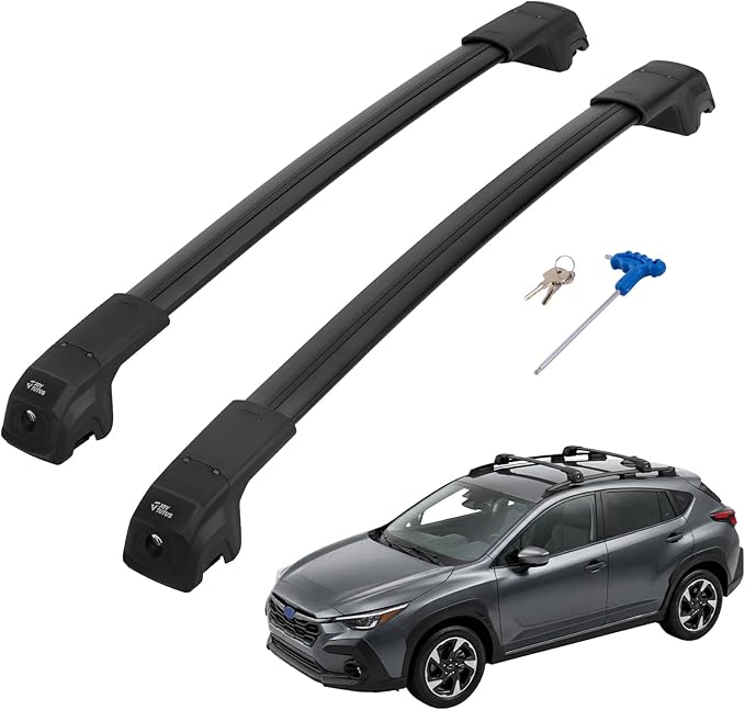 JOYTUTUS 300lbs Lockable Roof Rack Cross Bars Compatible with Subaru Outback Wilderness 2022-2025 (Only Fit Wilderness), Heavy Duty Aluminum Anti-Theft Roof Rails Crossbars Luggage Racks