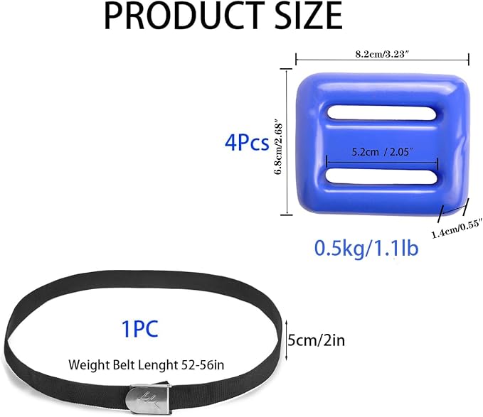 Dive Weights for Scuba Diving Weight Belt(1lb-4.4lb / 0.5kg-2kg),Vinyl Scuba Weights, Coated Dive Weights,Coated Lead Diving Weights, Dive Belt Weights for Freediving, Spearfishing