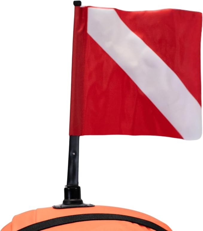 Scuba Choice Spearfishing Buoy Float with Dive Flag - High-Visibility, Durable 420D Nylon Cover, PVC Bladder for Scuba Diving & Freediving