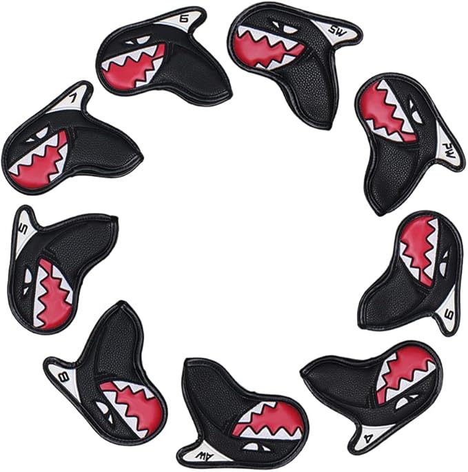 Scott Edward Skull Golf Woods Headcovers Covers for Driver Fairway 1 3 5 H Clubs Set Heads PU Leather Unisex Black Brown