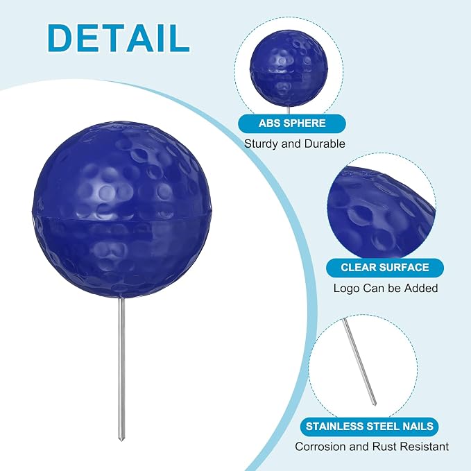 Golf Tee Markers, Plastic Position Ball Markers, Golf Ball Marker-Fitting for (Driving Range Boundary Markings/Area Markings)