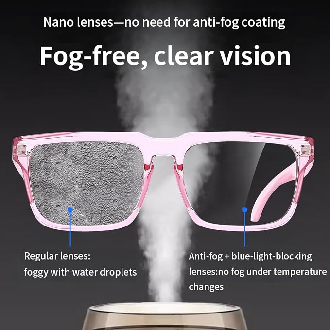 Z87 High-Visibility Construction Anti-Fog Photochromic UV400 Blue Light Blocking Impact Resistant Safety Glasses