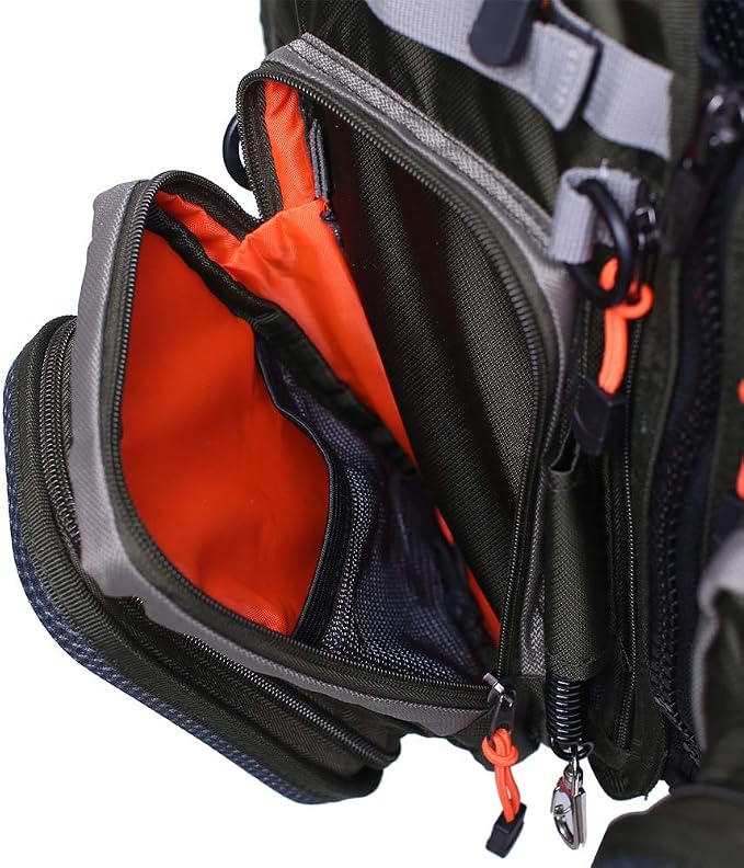 Waxaya Lightweight Fly Fishing Vest with Multi Pockets Adjustable Size Mesh Fishing Backpack for Men and Women