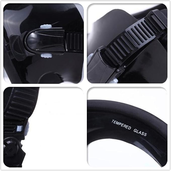 Anti Fog Snorkeling Diving Mask, Ideal for Spearfishing and Fish Eyes View, Best for Underwater Adventures (Black)