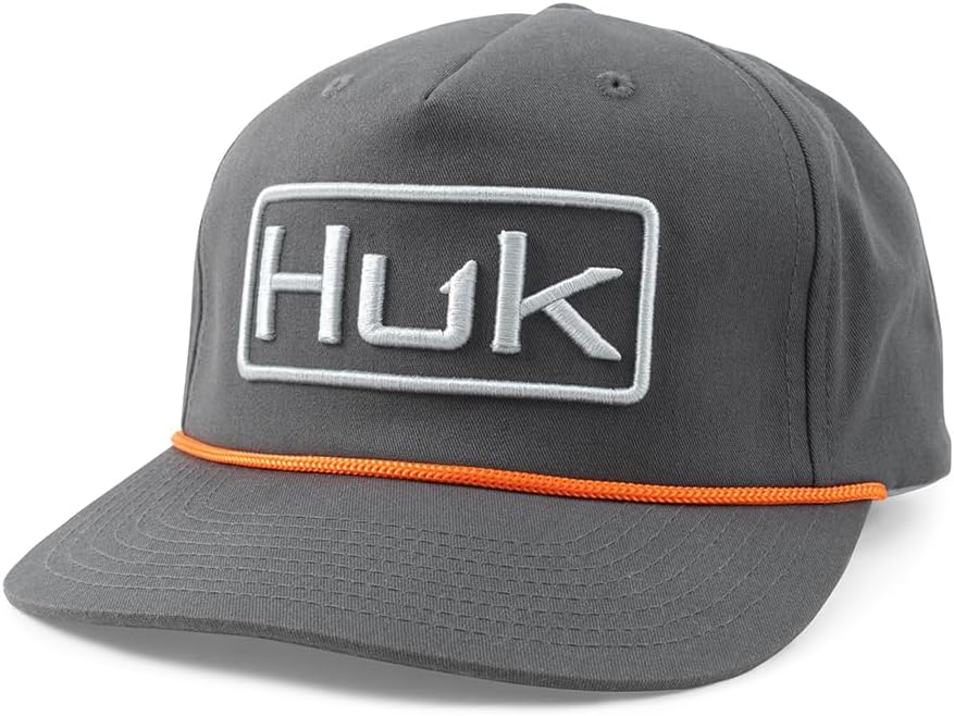 HUK Men's Mesh Trucker Snapback Hat | Anti-Glare Fishing Hat