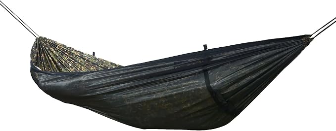 DD Hammocks Frontline Hammock - MC - Lightweight Camo Portable Stealth Jungle Hammock with Mosquito Net Sleep System for Backpacking and Outdoor Adventure