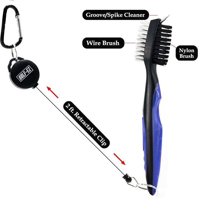 Golf Essentials Kit | Must-Have Accessories – Water Brush, Towel, Club Brush, Ball Marker, Divot Repair Tool, Ball & Tee Holder, Golf Gifts for Men & Women
