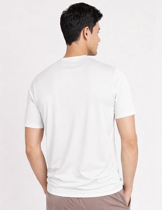 5 Pack Men’s Active Quick Dry Crew Neck T Shirts | Athletic Running Gym Workout Short Sleeve Tee Tops Bulk