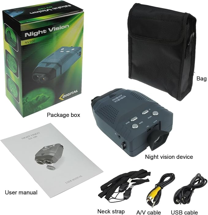 Alstar Portable Digital Night Vision Monocular New Optics Records Video Image with Micro SD Card