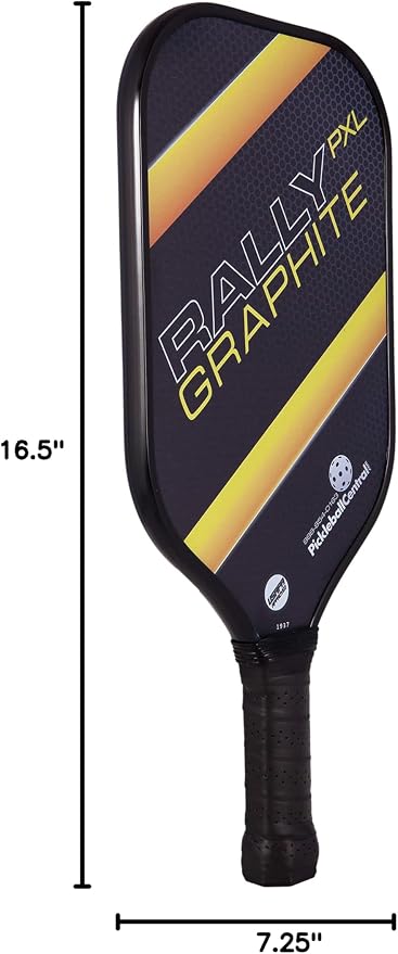 Rally PXL Graphite Pickleball Paddle | Polymer Composite Honeycomb Core, Graphite Carbon Face | Lightweight | USAPA Approved