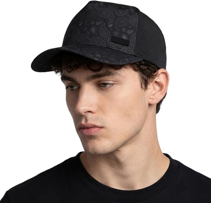 TOP-EX Performance Baseball Hat for Men Water Resistant Golf Cap Running Cooling Snapback Laser Perforated