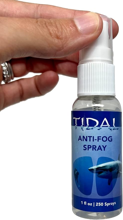 Tidal Anti Fog Spray for Dive mask, Scuba mask, Defogger for All Underwater Mask, Glass and Plastic Lens, | Fog Away Spray
