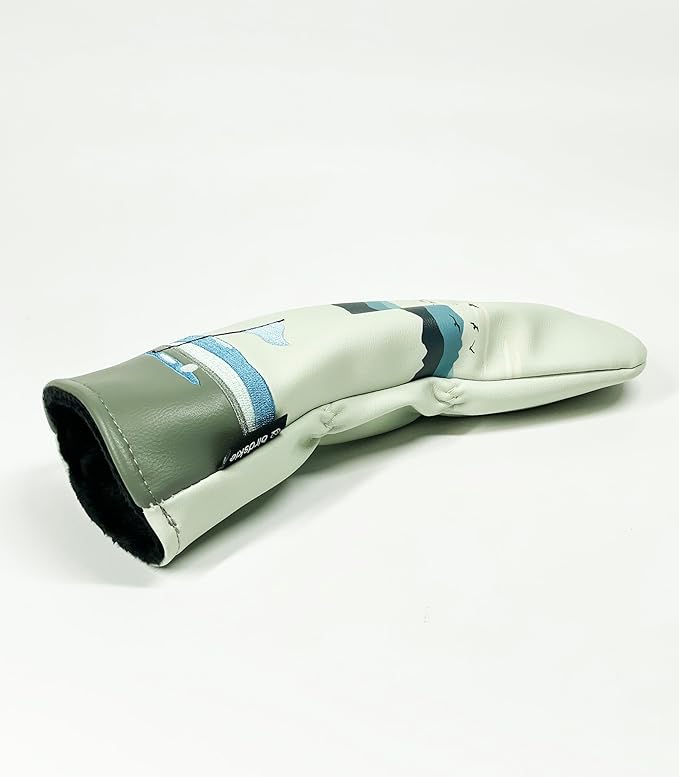 Golf Headcover for Hybrids and Fairway Woods Premium Leather Head Cover. Digitally Printed and Embroidered Design.