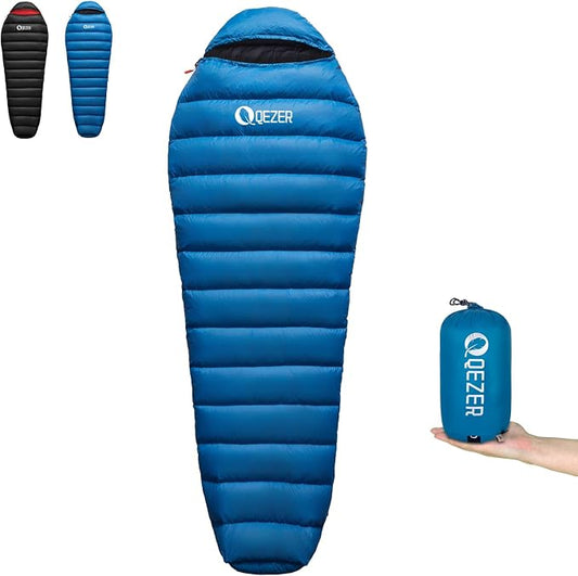 0 Degree Sleeping Bag for Adults 650 Fill Power Down Sleeping Bag for Cold Weather -20F / -8F / 0F / 10F Large Lightweight