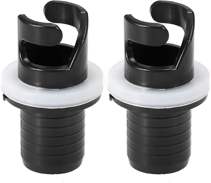 Jinshining 2 Pcs Black Boats Air Foot Pumps Hose Adapter Inflatable Kayak Air Valves Adapter Kayak Foot Pumps Valves Adapter for Inflatables Kayaking
