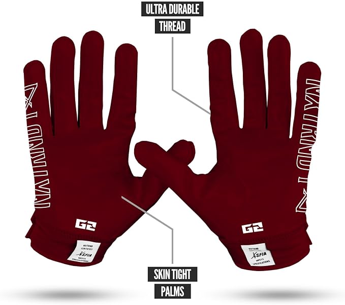Nxtrnd G2 Pro Football Gloves, Men's Ultra Sticky Elite Receiver Gloves