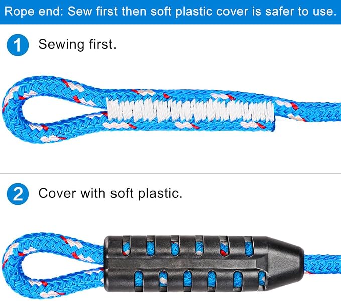 SELEWARE Tree Swing Rope Hammock Tree Straps Hanging Kit, Adjustable Rope Fast & Easy to Hang Hammock Chair Swing for Indoor Outdoor Tree Branch Camping Playground Accessories (Blue, 3ft, 1 Pack)