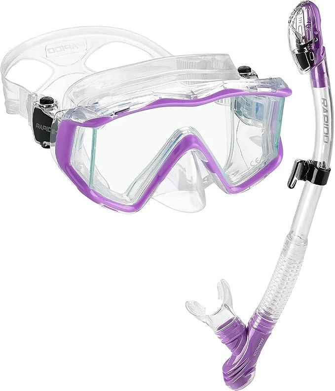 Rapido Clareza Three Lens Mask and Snorkel Combo