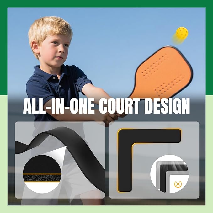 Hikeen Court Lines Marker Kit Anti-Slip and Wind-Resistant Throw Down Markers 28pcs or 84pcs, Pickleball Net Court for Outdoor Indoor Court